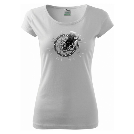 Cyklo kotoučová brzda černobílá - Pure dámské triko