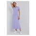 Šaty Polo Ralph Lauren fialová barva, maxi