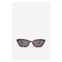 H & M - Sluneční brýle ve tvaru kočičích očí - hnědá