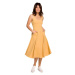 Bewear Dámské midi šaty Zoltosteon B218 medová Žlutá