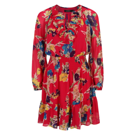 Lauren Ralph Lauren Petite Košilové šaty 'ISIDRA' světle červená / tmavě fialová / olivová / růž