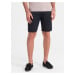 Ombre Men's structured knit shorts with chino pockets - navy blue