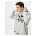 Koton Far East Printed Hoodie Comfortable Cut with Slogan