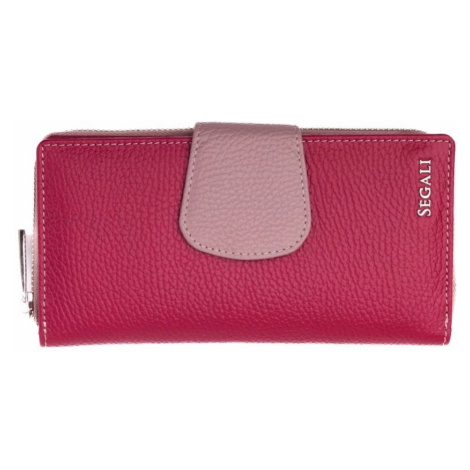 SEGALI Dámská kožená peněženka SG-27617 růžová