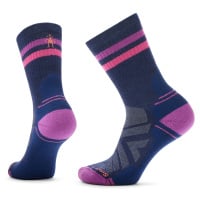 Smartwool W HIKE LIGHT CUSHION TUBE STRIPE CREW deep navy-power pink