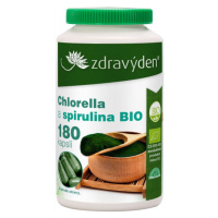 Zdravý Den Bio Chlorella a spirulina 180 kapslí