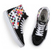 VANS-UA SK8-HI (Floral Checkerboard) black/true white Černá