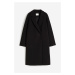 H & M - Dvouřadový kabát - černá