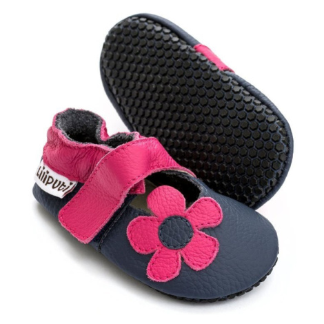 Barefoot dětské sandály Liliputi® - Soft Paws Baby Sandal hawaii růžové