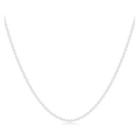 Stříbrný 925 náhrdelník - řetízek z oválných oček, kulička, prstenec a kruh