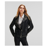 Bunda karl lagerfeld leather biker jacket černá