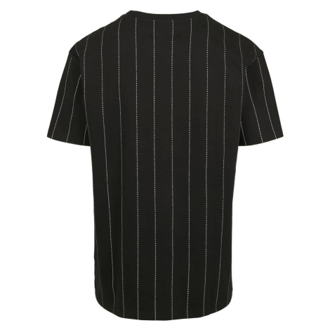 Oversized Pinstripe Tee černé