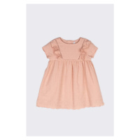 Dětské bavlněné šaty Coccodrillo růžová barva, mini