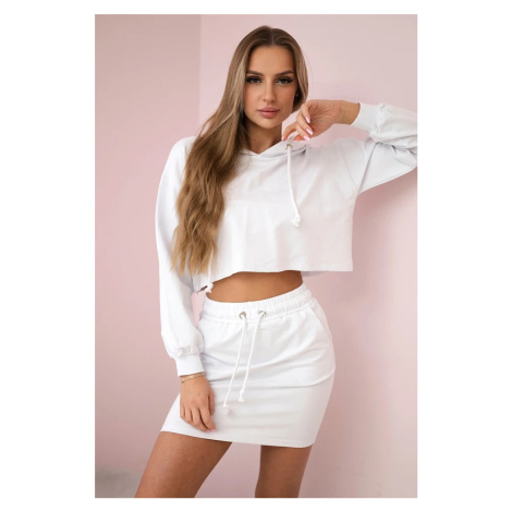 Set mikiny se sukní bílé Kesi