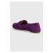 Semišové mokasíny Geox D PALMARIA dámské, fialová barva, na plochém podpatku, D45MUJ 00021 C8000