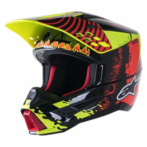 Alpinestars S-M5 Solar Flare Helmet Black/Red Fluorescent/Yellow Fluorescent/Glossy Přilba