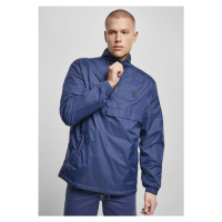 Stand Up Collar Pull Over Jacket - darkblue