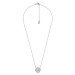 Michael Kors Slušivý stříbrný náhrdelník se zirkony MKC1634AN040