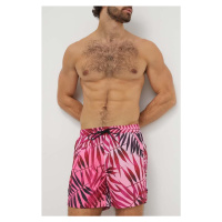 Plavkové šortky HUGO růžová barva, 50510061
