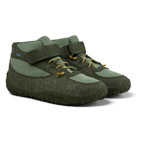 Barefoot dětské zimní boty Affenzahn - Midboot Wool Dreamer Forest zelené