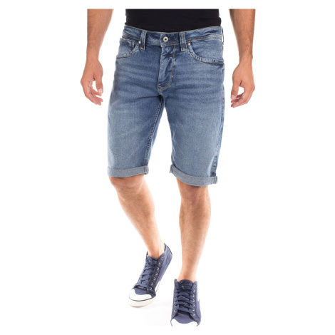 Pepe Jeans pánské modré džínové šortky