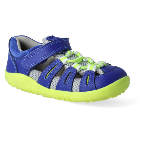 Barefoot sandály Bobux - Summit Blueberry + Neon Step Up