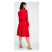 Bewear Dámské midi šaty Youdon B087 červená Červená