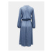 Modré saténové šaty Miss Selfridge