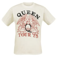 Queen Tour 75 Crest Tričko přírodní