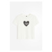 H & M - Tričko's potiskem - bílá