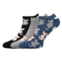 Boma Piki 54 Unisex vzorované ponožky - 3 páry BM000001139100100551 mix A