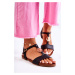 Lehké dámské sandály s přezkou Černá Carida