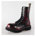 boty kožené dámské - - STEEL - 105/106 Red Black-Burgund
