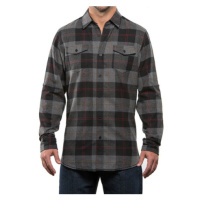 Burnside Pánská flanelová košile BU8210 Black - Steel -Checked