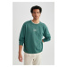 DEFACTO Regular Fit Crew Neck Printed Sweatshirt