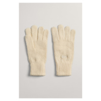 RUKAVICE GANT D1. SOFT MIX RIB KNITTED GLOVES bílá