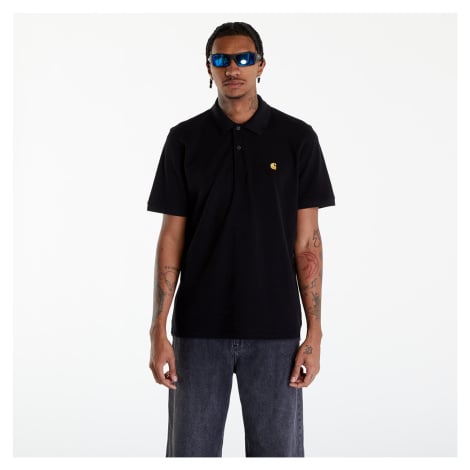 Tričko Carhartt WIP Short Sleeve Chase Pique Polo T-Shirt UNISEX Black/ Gold