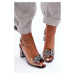 Zdobené stylové sandály průhledné černé SBarski