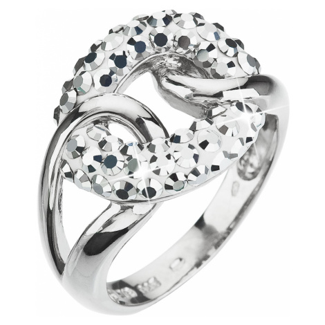 Evolution Group Stříbrný prsten s krystaly Swarovski stříbrný 735035.5