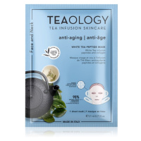 Teaology White Tea Peptide Mask plátýnková maska pro intenzivní vypnutí a rozjasnění pleti 21 ml