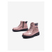 Růžové holčičí kotníkové metalické boty SAM 73 Thordia
