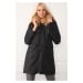 Z0090 DEWBERRY FAUX FÜR INSIDE WOMAN COAT