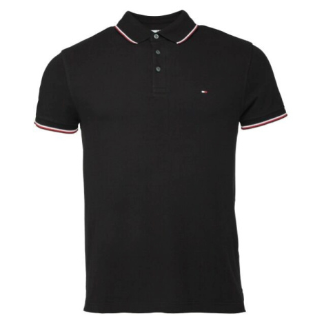 Tommy Hilfiger 1985 RWB TIPPED SLIM POLO Pánské triko, černá, velikost