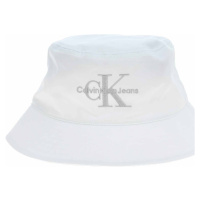 Calvin Klein Jeans dámský klobouk K60K6110290LI White-Silver Logo Bílá