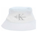 Calvin Klein Jeans dámský klobouk K60K6110290LI White-Silver Logo Bílá