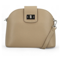 Trendy dámská kožená crossbody kabelka Vivianna, taupe