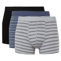 DEFACTO Men's Striped 3-Pack Boxer