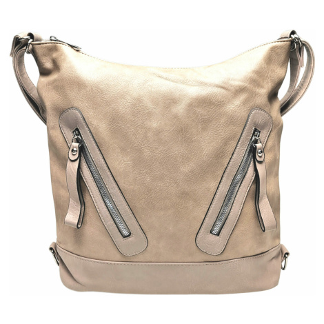 Velký světle hnědý kabelko-batoh s kapsami Abigail Tapple