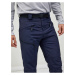 Tmavě modré pánské kalhoty s páskem SAM 73 Ikanto
