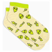 Ombre Pánské ponožky Alfried limetkově zelená Žlutá